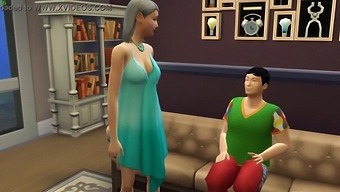 A Father And Daughter Engage In Sexual Activities, With The Mother Joining In And Providing A Hands-On Experience For Her Son