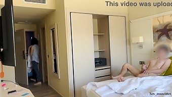Exhibitionist Hotel Guest Flashes His Penis And Gets A Handjob