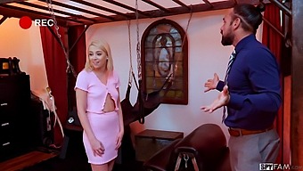 Stepdaughter Fulfills Stepdad'S Kinky Dungeon Role-Playing Desires