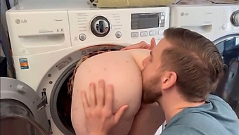Steve Rickz'S Humorous Encounter With His Voluptuous, Mature Stepmom In The Laundry Room
